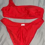 Target One Shoulder Red Bikini Photo 0