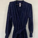 Savage X Fenty Size M/L Navy Blue Robe Side Pocket Removable Belt Comfy Plush Photo 9