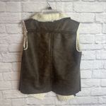 Sonoma Women’s NWT Faux Leather Shearling Rustic Chic Vest Size Large Photo 3