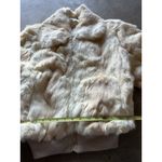 Vintage Elam White Brown Beige Rabbit Fur Zip Down Long Sleeve Women’s Sz M Size M Photo 7