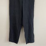 Flax  Black Linen High Rise Pants Size Small Lagenlook Boho Photo 5