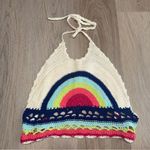 Arizona Jeans Arizona Jean Co Rainbow Crochet Halter Top Tank Top - Size Medium Photo 1