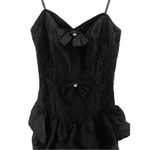 Vintage Nuance 70’s Black Lace Tiered Gothic Fairy Ethereal Prom Dress Size 5(S) Photo 5