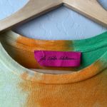 The Elder Statesman Tri Void Cashmere Blend Orange Green Yellow Tie Dye Shirt XS Photo 4