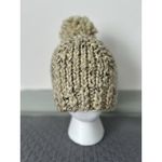 Handmade Love Nana  Chunky Knit Wool Blend Winter Hat w/PomPom Oatmeal Beige OS Photo 5