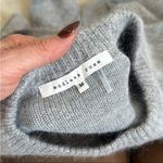 Endless Rose Gray Crew Neck Sweater with Cut Out Sleeves Size Medium Photo 9