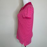 American Eagle Y2K  Pink Stripe Eagle Polo Shirt Sz Medium Photo 2