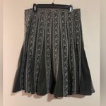 EUC Silkland Green and White Embroidered Paisley Lined Skirt size 12 Photo 0