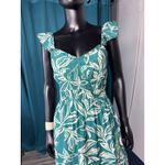 MAX + ASH Green Floral Ruffle Strap Tiered Maxi Dress Size S Summer Photo 2