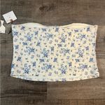 ORIGINALITY floral rosette tube top Blue Size XL Photo 1
