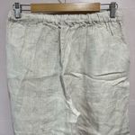 Sigrid Olsen  Linen Pants Natural Beige Cropped Size Medium Tie Waist Photo 6