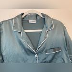 Delicacy Serenedelicacy‎ Women's Satin Button Down Short Sleeve Pajamas Top Size L Photo 4