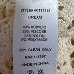 ASTR  Cream Crochet Knitted High Neck Long Sleeve Pullover Crop Sweater Top XS Photo 12