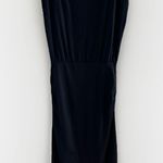 Athleta  Horizons Midi Black Dress Athleisure Cinched Waist Cap Sleeves Women’s M Photo 3