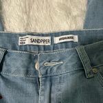 Floral Embroidered Straight Leg Jeans Blue Size 8 Photo 9