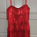 Red Sequin Boutique Dress Photo 1