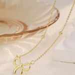 Bow Necklace Gold Photo 2