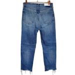 RE/DONE 70s Stovepipe High Rise Straight Leg Jeans Worn Rich Indigo Distressed Photo 4