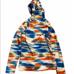 Burton  Ski Snow Orange Blue Hoodie Size Small Full Zip Front Pocket Sweatshirt. Photo 2