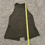 Lululemon army green sheer striped tank top Photo 7