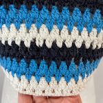 BP New  Crochet Zig Zag Stripe Tie Back Halter Top Blue Photo 9