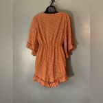 SheIn Orange Flutter Sleeve summer romper Photo 4