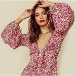 Rue Stiic Cabrio Tie Heart Mini Dress Sz. M Red Size M Photo 2