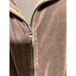 Covington VTG Y2K Chocolate Brown Velour Velvet Full Zip Jacket Lounge Pockets Womens XL Photo 5