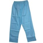 Vintage Katz‎ Pajama Set Blue Floral Embroidered Lace Short Sleeve Pants 38 NOS Size undefined Photo 3