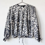 know.one.cares Animal Print Oversized Fit Fleece Sweater NWT Gray Photo 0