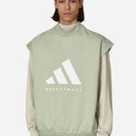 Adidas Grey Basketball Sleeveless Sweatshirt Vest w/ Rubber Graphic Photo 6