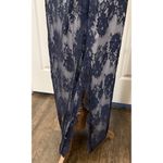 Tadashi Shoji  Gown Sz 6 Navy Lace Floral Overlay Formal Mother Bride/Groom Prom Photo 10