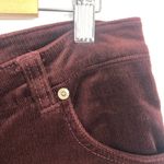 Woolrich Maroon Corduroy Straight Leg High Rise Pants Stretch Size 10 Outdoors Photo 3