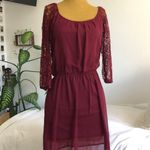 Banana Republic burgundy A-line Dress Photo 0