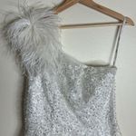 Mac Duggal EMBELLISHED ONE SHOULDER A LINE GOWN wedding pageant white dress 12 Photo 3