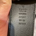 Gucci Black Leather Belt with Gold GG Buckle Photo 3