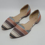 Women's Restricted Multicolor Woven D'orsay Pointed Toe Flat Shoes Size 9 Blue Photo 12