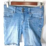 Wallflower 5 27 Long Jeans Shorts Rivet Flap Stitched Pocket Blue Photo 0