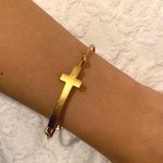 ALEX AND ANI Gold Cross Bracelet  Photo 0