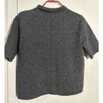 ZARA Knit Short Sleeve Crop Top in Gray Size L Photo 1