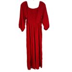 Knox Rose Floral Prairie Jumpsuit Women's Small Red Hippie Boho Casual Retro Y2K Photo 10