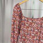 Handmade  Large Floral Square Neck Puff Sleeve Retro Boho Cottagecore Crop Top Photo 6