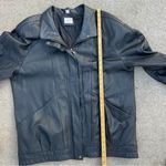 Liz Baker Vintage 90s  Black Leather Quilt Lined Oversize Bomber Jacket 1X Photo 3