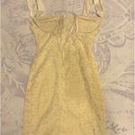 Light Yellow Boutique Lace Mini Dress Photo 0