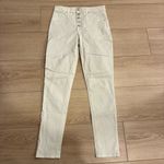 Veronica Beard  Debbie Skinny High Rise Jeans White Ankle Button Fly Size 26 Photo 1