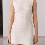 ZARA NWT BEAUTIFUL PEARL TRIM KNIT MINI DRESS Photo 6
