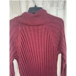 Sanctuary Burgundy Ribbed Long Sleeve Turtleneck Tunic Sweater Size M Sugar Plum Photo 5