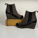 Cubanas Suede Wedge Chelsea Boots Brown Size 9 EU 40 Photo 6