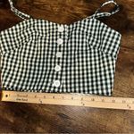 Petite Studio Top Womens XXS Green White Gingham Plaid Camisole Crop Top Photo 5