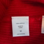 Soho  NY Jeans M Bright Red Lace Up Back Top Photo 3